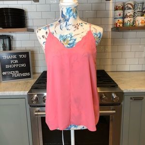 ASOS | Pink Scalloped Neck Tank Top